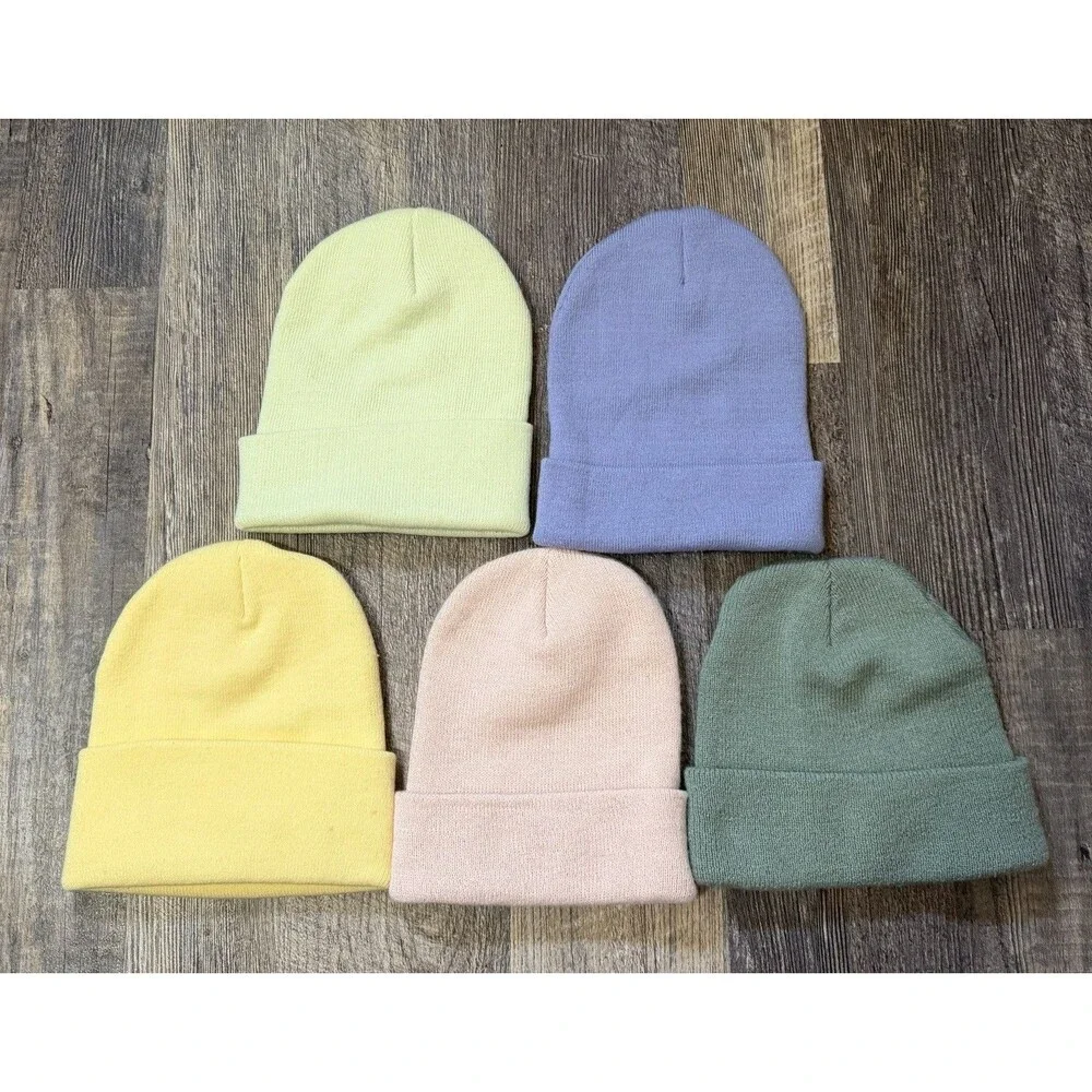Carhartt A18 Acrylic Cuffed Beanie Hat Lot of 5 Pastel One Size Pink Green